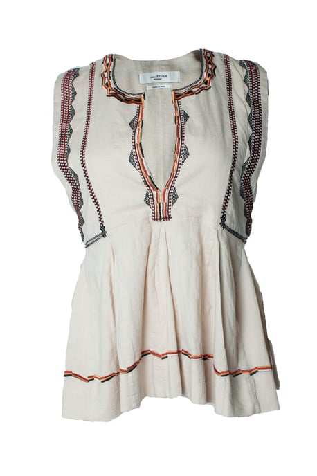 Isabel Marant Etoile, besticktes beiges Top - Image 1