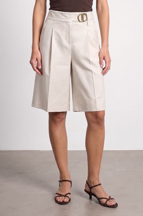 Hoch taillierte weite Shorts - Image 1