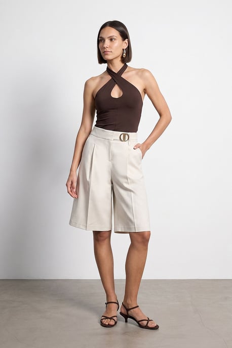 Hoch taillierte weite Shorts - Image 2