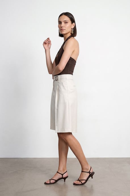 Hoch taillierte weite Shorts - Image 4
