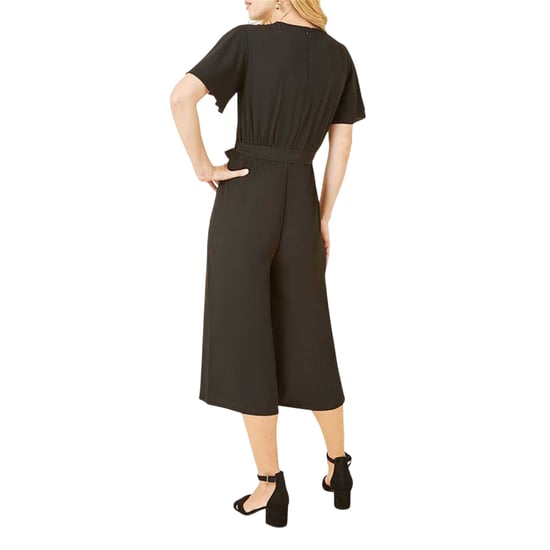 Mela London - Jumpsuit für Damen, V-Ausschnitt, Engelsärmel (Schwarz) - Image 2