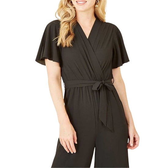Mela London - Jumpsuit für Damen, V-Ausschnitt, Engelsärmel (Schwarz) - Image 3