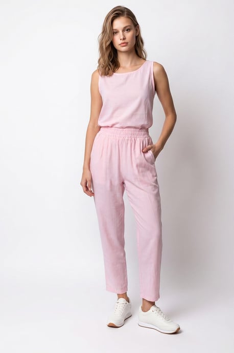Ärmelloser Crepe-Jumpsuit - Image 3