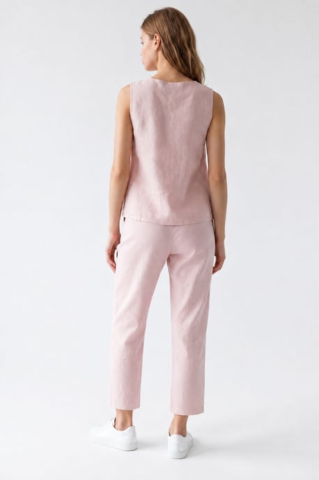 Ärmelloser Crepe-Jumpsuit - Image 6