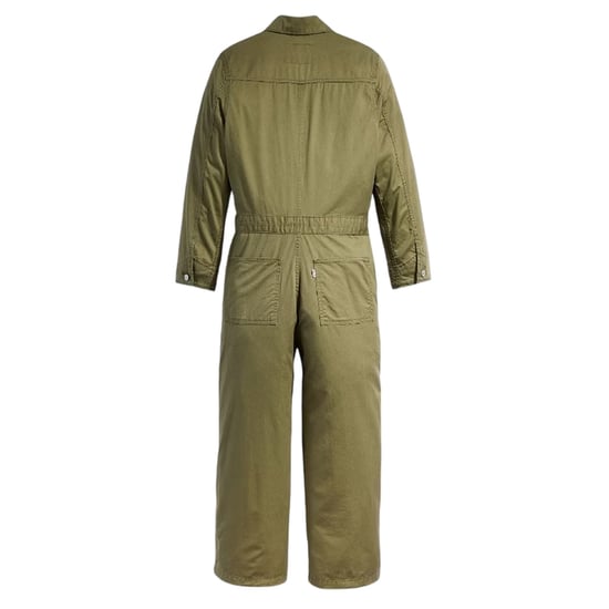 Levis - "Iconic" Jumpsuit für Damen, Mit Kragen, Denim, Weites Bein, Langärmlig (Oliv) - Image 2