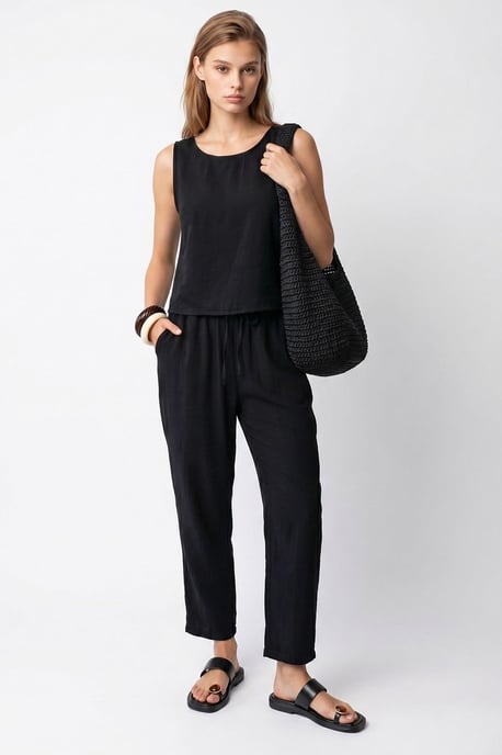 Ärmelloser Crepe Jumpsuit - Image 3