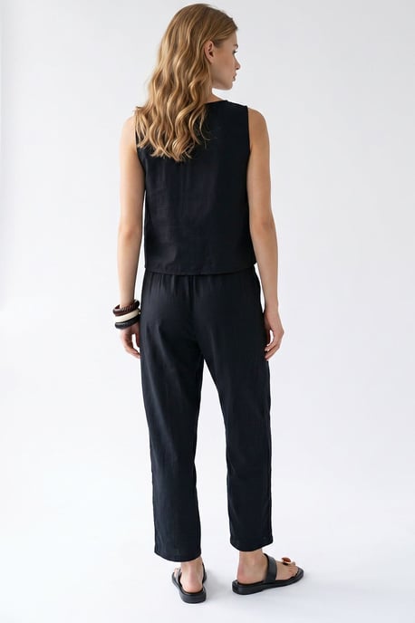 Ärmelloser Crepe Jumpsuit - Image 6