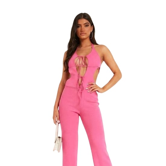 Missy Empire - Jumpsuit für Damen, Vorne gebunden, Jerseyware (Pink) - Image 2