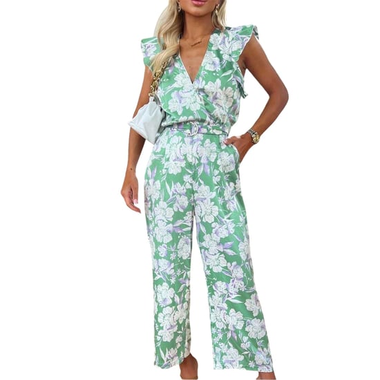 AX Paris - Jumpsuit für Damen, Mit Gürtel, Rüschen (Grün) - Image 2