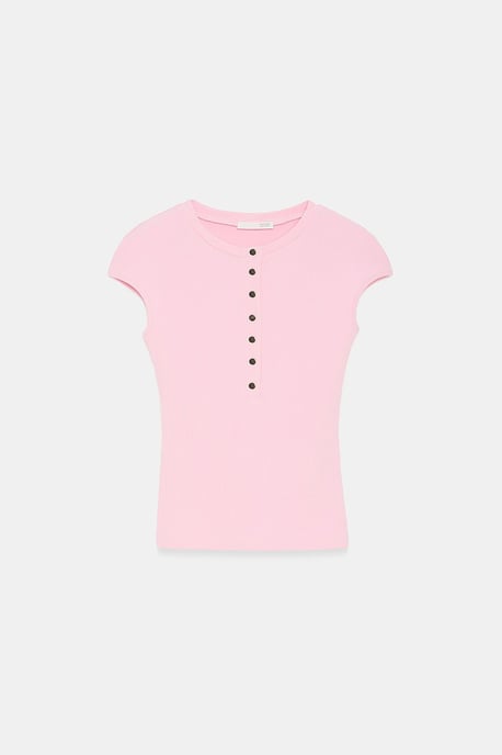 Figurbetontes Baumwoll-Jersey Rundhals-T-Shirt - Image 5