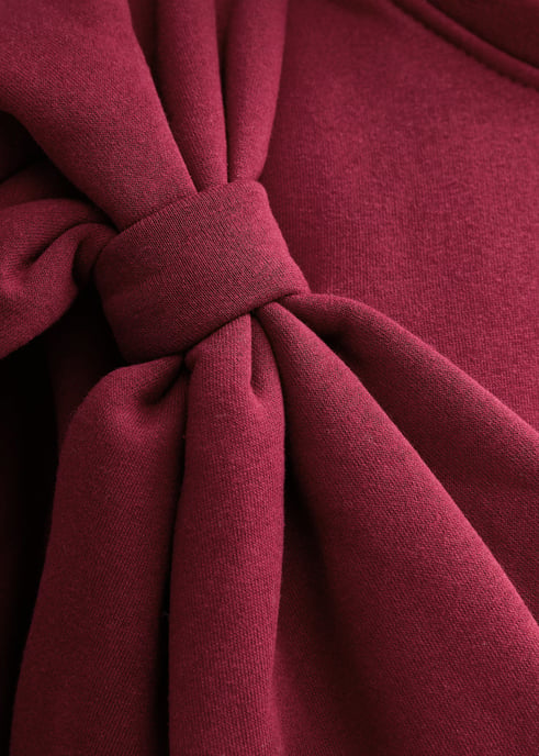 Oversize-Pullover mit rotem Schleifen-Aufnäher - Image 2