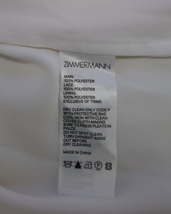 Zimmermann Midirock aus weißem Polyester - Image 6