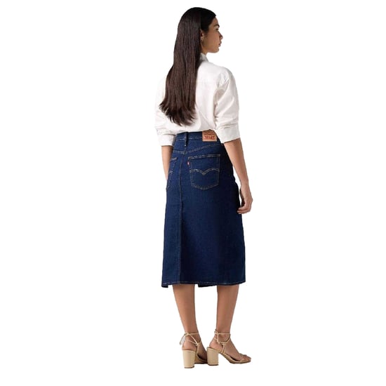 Levis - Midirock für Damen, Seitenschlitz (Blaue Steinwäsche) - Image 4