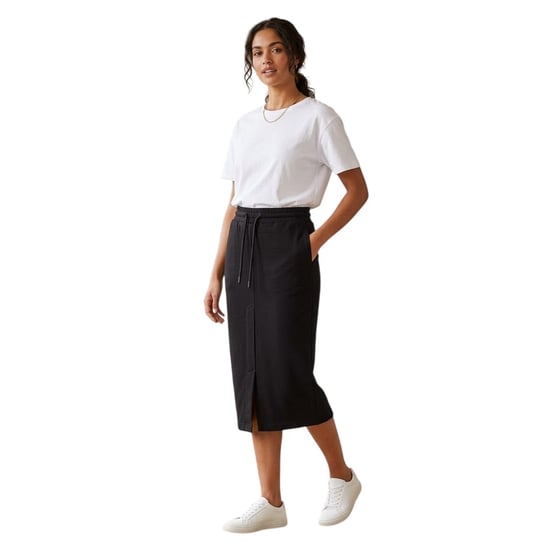 Off White - Midirock für Damen, Fleece (Schwarz/Weiß) - Image 1
