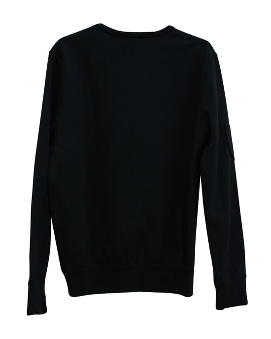 Alexander McQueen Pullover mit Rundhalsausschnitt und Abzeichen aus schwarzer Baumwolle - Image 2