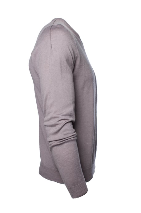Lanvin, grauer Wollpullover mit V-Ausschnitt - Image 4