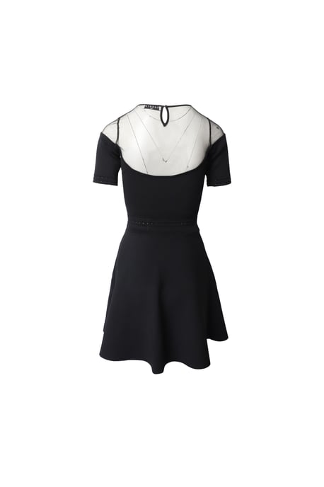 Sandro Paris Minikleid mit Rosenapplikationen aus schwarzer Viskose - Image 3