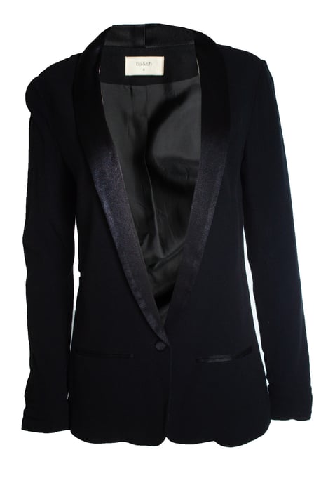 Ba&Sh Blazer mit glänzendem Revers - Schwarz - Image 1