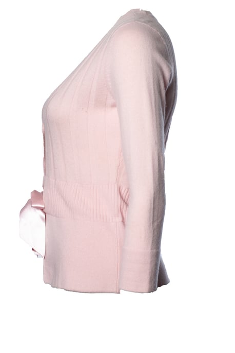 Diane von Furstenberg, rosa Strickjacke mit Schleife - Image 3