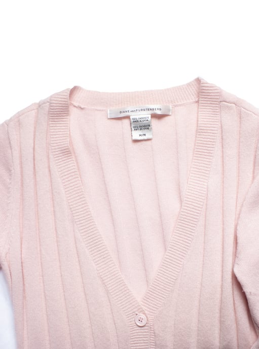 Diane von Furstenberg, rosa Strickjacke mit Schleife - Image 5
