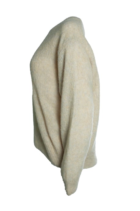Geschlossener, gestrickter gelber Pullover - Image 4