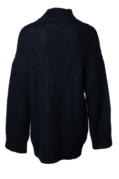 A.P.C., schwarzer gerippter Rollkragenpullover - Image 2