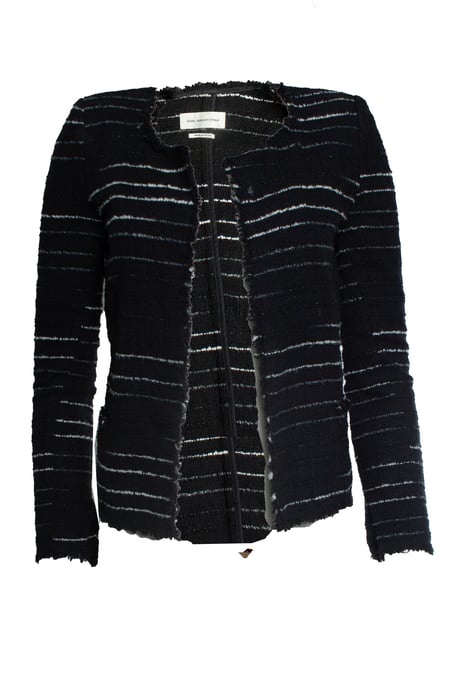 Isabel Marant Etoile, gestreifter Blazer in Schwarz - Image 1