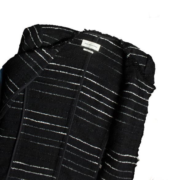 Isabel Marant Etoile, gestreifter Blazer in Schwarz - Image 5