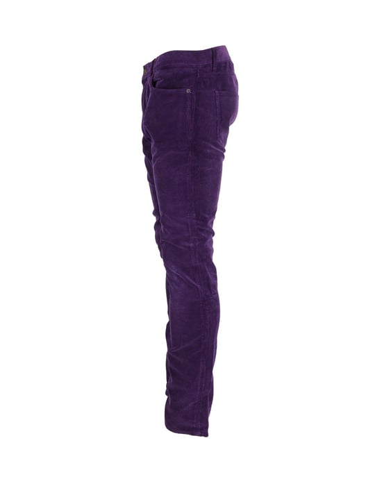Saint Laurent Cordhose in schmaler Passform aus lila Baumwolle - Image 2