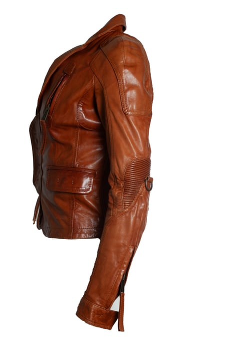 Dsquared2, Lederjacke in Cognac - Image 4