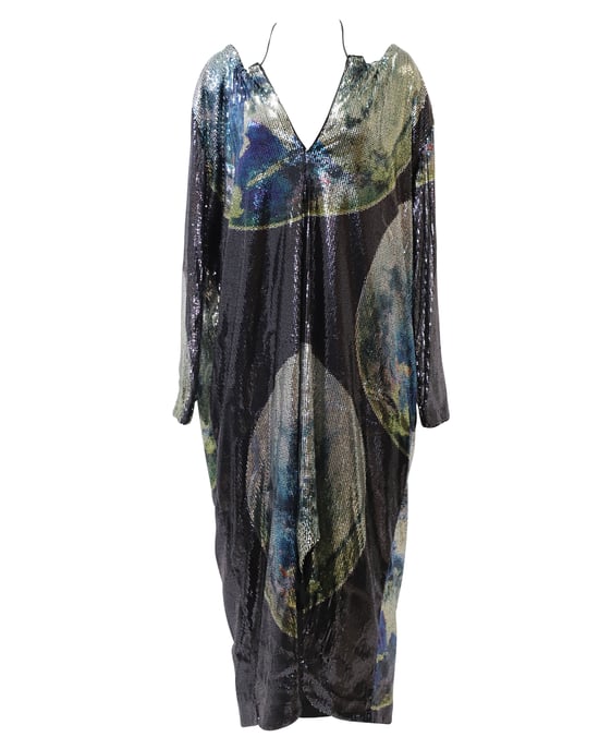 Ganni Pailletten-Maxikleid aus mehrfarbigem Polyester - Image 1