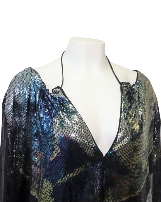 Ganni Pailletten-Maxikleid aus mehrfarbigem Polyester - Image 5