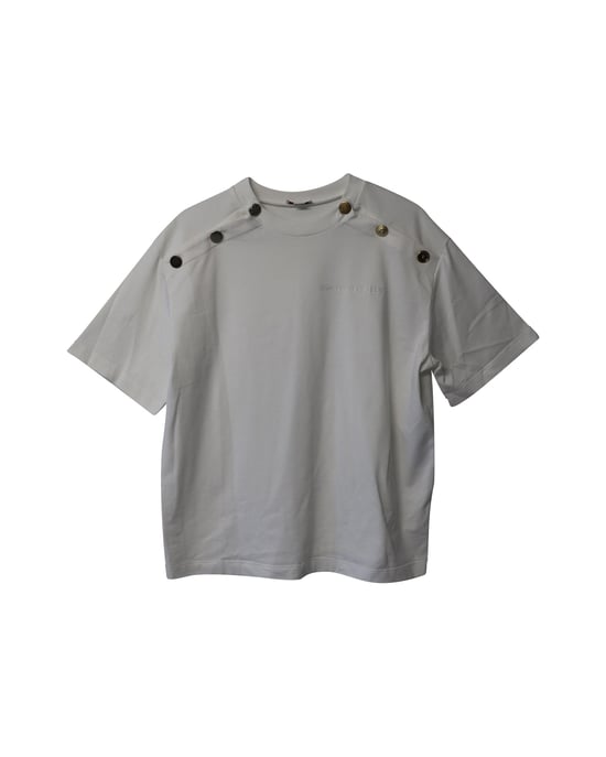 Alexander McQueen T-Shirt mit Knopfverzierungen aus weißer Baumwolle - Image 5
