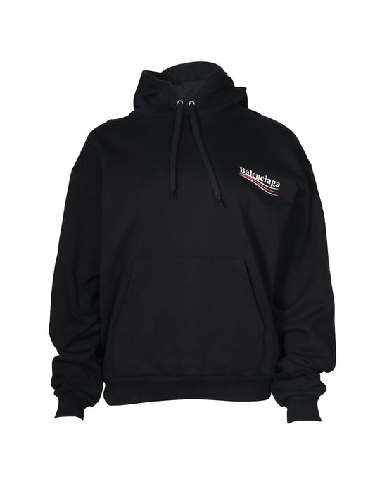 Balenciaga Hoodie für politische Kampagnen aus schwarzer Baumwolle - Image 3