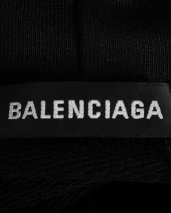 Balenciaga Hoodie für politische Kampagnen aus schwarzer Baumwolle - Image 6