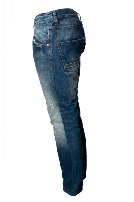 Dsquared2, blaue Jeans mit Abnutzungsspuren und Farbflecken - Image 3