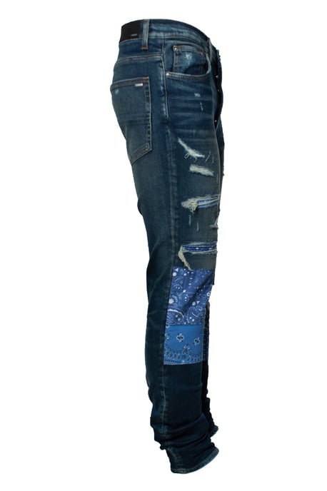 Amiri, Vintage-Patchwork-Bandana-Jeans - Image 3