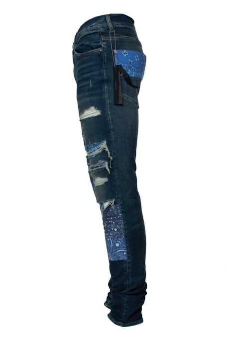 Amiri, Vintage-Patchwork-Bandana-Jeans - Image 4
