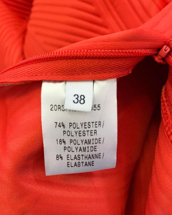 Mugler gerippte Kompressions-Radhose aus rotem Polyester - Image 3