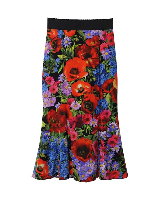 Dolce & Gabbana Midirock aus Seide mit Blumenmuster - Image 5