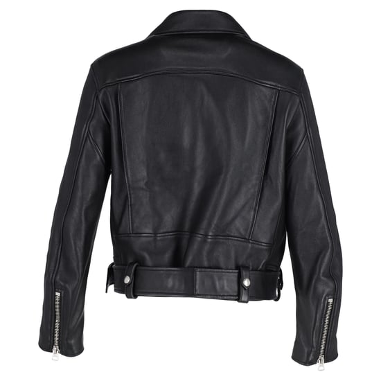 Acne Studios Bikerjacke mit Reißverschluss aus schwarzem Leder - Image 1