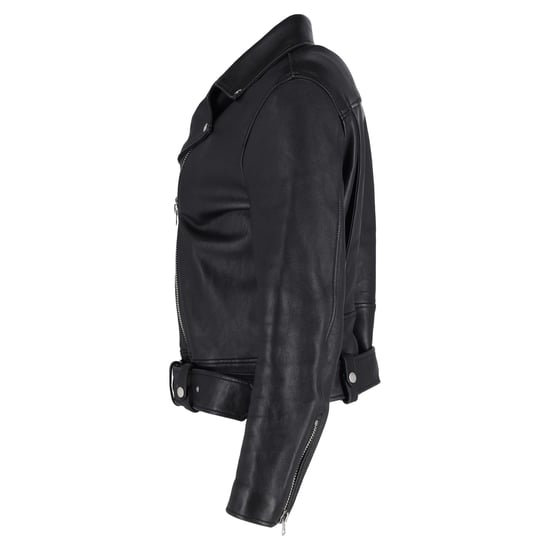 Acne Studios Bikerjacke mit Reißverschluss aus schwarzem Leder - Image 2