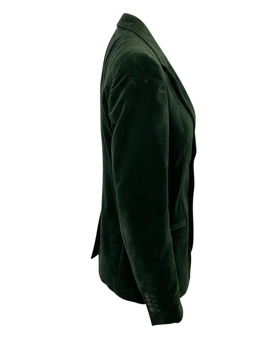 Emporio Armani einreihige Jacke aus grünem Samt - Image 1