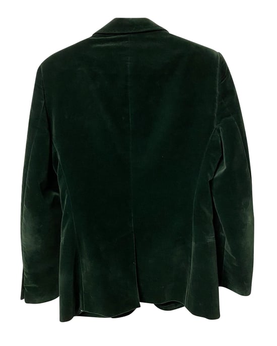 Emporio Armani einreihige Jacke aus grünem Samt - Image 5