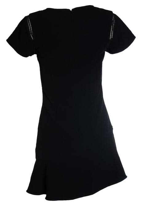 Ba&sh, schwarzes Kleid mit offen gewebten Ärmeln - Image 2