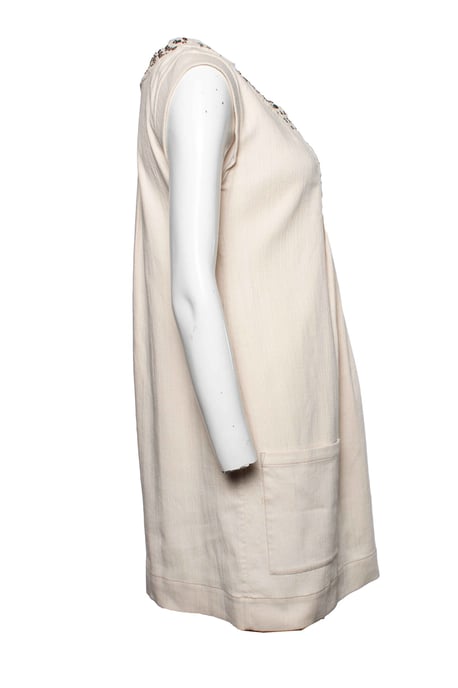 Diane von fustenberg, Ärmelloses beiges Kleid - Image 4