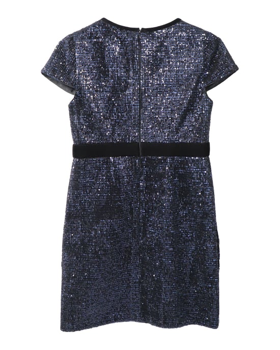 Maje Glitzer-Minikleid in Marineblau mit Pailletten - Image 1
