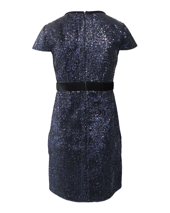 Maje Glitzer-Minikleid in Marineblau mit Pailletten - Image 4