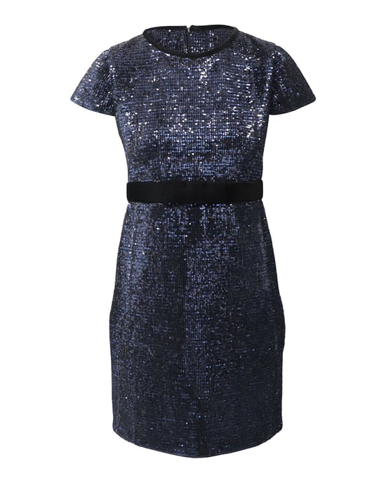 Maje Glitzer-Minikleid in Marineblau mit Pailletten - Image 5