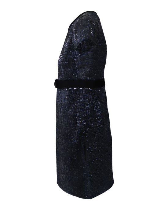 Maje Glitzer-Minikleid in Marineblau mit Pailletten - Image 6